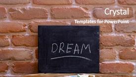  Presentation with black-hand - PPT theme enhanced with dreamboard - black board with the word background and a coral colored foreground