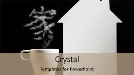  Presentation with mean - Slide set featuring dreamboard - house shape white board background and a coral colored foreground