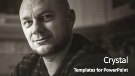  Presentation with automotive black and white - Audience pleasing slide set consisting of dreamer portrait of an adult backdrop and a  colored foreground