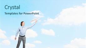  Presentation with take - Slides having day dreaming - he doesn't take life too background and a sky blue colored foreground