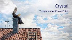  Presentation with spaceman - Presentation theme enhanced with dreaming of becoming a spaceman background and a  colored foreground