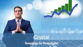  Presentation with online stock market - Colorful presentation theme enhanced with dreaming of stock market recovery backdrop and a teal colored foreground