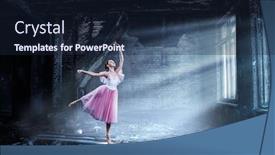  Presentation with ballerina - Slides with dreaming-to-become-ballerina-mixed background and a wine colored foreground