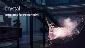  Presentation with mix berry mixed berries - Presentation design consisting of dreaming-to-become-ballerina-mixed background and a navy blue colored foreground