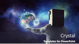  Presentation with space - Cool new presentation with dreaming-to-explore-space-mixed backdrop and a  colored foreground