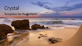  Presentation with dreamland - Amazing PPT layouts having dreamland beach in bali indonesia backdrop and a light blue colored foreground