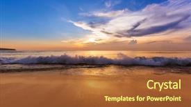  Presentation with dreamland - Theme having dreamland beach in bali indonesia background and a  colored foreground