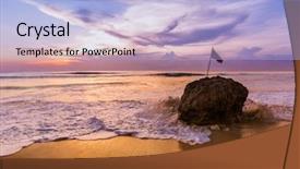  Presentation with dreamland - Presentation having dreamland beach in bali indonesia background and a  colored foreground