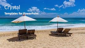  Presentation with dreamland - Theme enhanced with dreamland beach in bali indonesia - nature vacation background background and a teal colored foreground