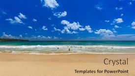  Presentation with dreamland - Slide deck featuring dreamland-beach-in-bali-indonesia background and a coral colored foreground