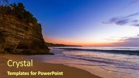  Presentation with dreamland - Beautiful presentation theme featuring dreamland-beach-in-bali-indonesia backdrop and a tawny brown colored foreground