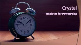  Presentation with classic - Presentation design consisting of dreamlike - classic green alarm clock night background and a wine colored foreground