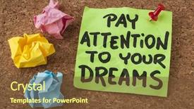  Presentation with self motivation - Theme featuring dreams - motivation or self improvement background and a tawny brown colored foreground