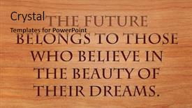  Presentation with believe - Slides featuring reilience - future belongs to those who background and a coral colored foreground