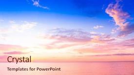  Presentation with skies - PPT layouts consisting of dreams cloud sky - sunset over water burning skies background and a lemonade colored foreground