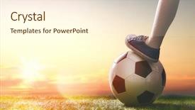  Presentation with football plays - PPT layouts featuring dreams of becoming a soccer background and a cream colored foreground