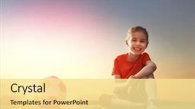  Presentation with football plays - Theme featuring dreams of becoming a soccer background and a blonde colored foreground