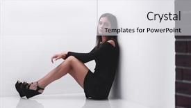  Presentation with dreams - Beautiful slides featuring dreams of modern women sitting backdrop and a  colored foreground