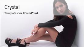  Presentation with dreams - Amazing PPT layouts having dreams of modern women sitting backdrop and a  colored foreground