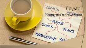  Presentation with goals - Amazing slides having dreams-plans-hopes-goals-vision backdrop and a coral colored foreground