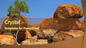  Presentation with marbles - Colorful theme enhanced with dreamtime - devils marbles northern territory australia backdrop and a tawny brown colored foreground