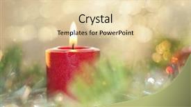  Presentation with candle christmas - Beautiful PPT theme featuring dreamy image of a christmas backdrop and a lemonade colored foreground