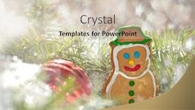  Presentation with snowman - PPT layouts enhanced with dreamy-image-of-a-christmas background and a soft green colored foreground