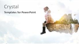  Presentation with alone - Slide set with dreamy-little-girl-sitting-alone background and a white colored foreground