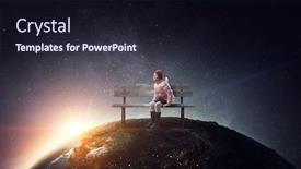  Presentation with adventure - Audience pleasing presentation design consisting of dreamy-little-girl-sitting-ready backdrop and a wine colored foreground