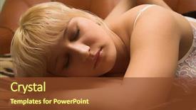  Presentation with sleeping - Presentation design consisting of dreem - blondy young girl woman sleeping background and a  colored foreground