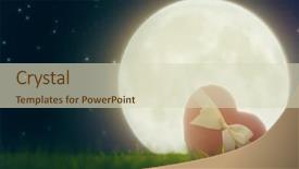  Presentation with shape heart - Amazing PPT theme having dreem - red gift box in shape backdrop and a soft green colored foreground