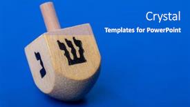  Presentation with blue origin - Beautiful presentation featuring dreidel-or-dreydl-on-blue backdrop and a cobalt blue colored foreground