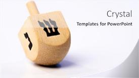  Presentation with high quality - Beautiful presentation theme featuring dreidel-or-dreydl-on-blue backdrop and a sky blue colored foreground