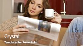  Presentation with newspaper - Beautiful presentation featuring dres - portrait of a young adult backdrop and a coral colored foreground