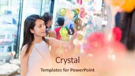  Presentation with market - Slides enhanced with dres - woman go shopping background and a  colored foreground