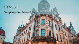  Presentation with castle - Cool new PPT layouts with dresden-castle-palace-state-art backdrop and a light blue colored foreground