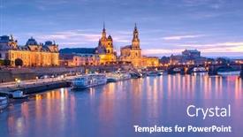  Presentation with world war 2 germany - Slide set having dresden-germany-cityscape-of-cathdedrals background and a ocean colored foreground