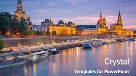  Presentation with skyline - Amazing presentation design having europe cities - dresden germany old town skyline backdrop and a  colored foreground