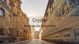  Presentation with city buildings - Cool new theme with dresden germany with historic buildings backdrop and a coral colored foreground