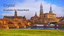  Presentation with skyline - Colorful presentation design enhanced with  backdrop and a  colored foreground