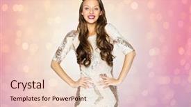  Presentation with golden lights - Audience pleasing PPT layouts consisting of dress and princess golden crown backdrop and a lemonade colored foreground