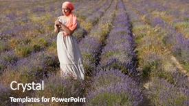  Presentation with light - Slides featuring dress and red head shawl background and a  colored foreground