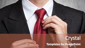  Presentation with code - Colorful slide set enhanced with dress code - businessman adjusting his necktie backdrop and a red colored foreground