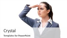  Presentation with monarch butterfly isolated on white - Slide set consisting of dress code - young businesswoman isolated on white background and a white colored foreground