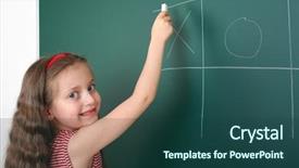  Presentation with summer school - Presentation theme enhanced with dress drawing tic tac toe background and a ocean colored foreground