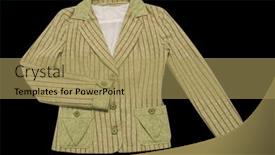  Presentation with female - Slide deck featuring dress-female-jacket-isolated background and a  colored foreground