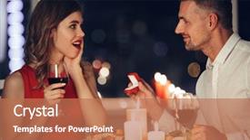  Presentation with girl in red dress - Beautiful presentation featuring dress holding glass of wine backdrop and a coral colored foreground