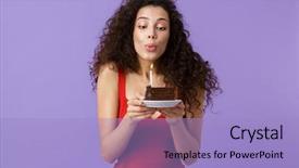  Presentation with arabian woman wearing hijab muslim - Audience pleasing PPT theme consisting of dress holding piece of bir backdrop and a light blue colored foreground