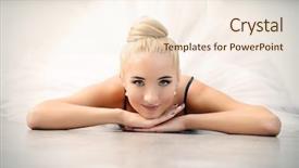  Presentation with ballet - Presentation theme having dress impress - ballet concept portrait background and a lemonade colored foreground