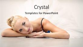  Presentation with ballet - Presentation design having dress impress - ballet concept portrait background and a cream colored foreground